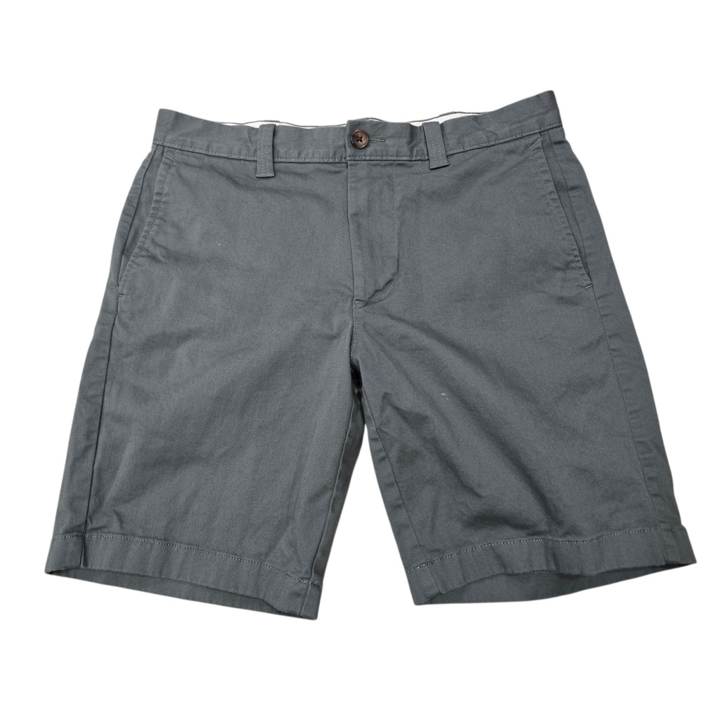 J. Crew Men's Classic Chino Shorts Green 9 Inch Inseam Size 30